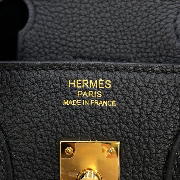 エルメス バーキン25 ブラック/ゴールド金具 トゴ G刻印 HERMES Birkin ハンドバッグ 黒