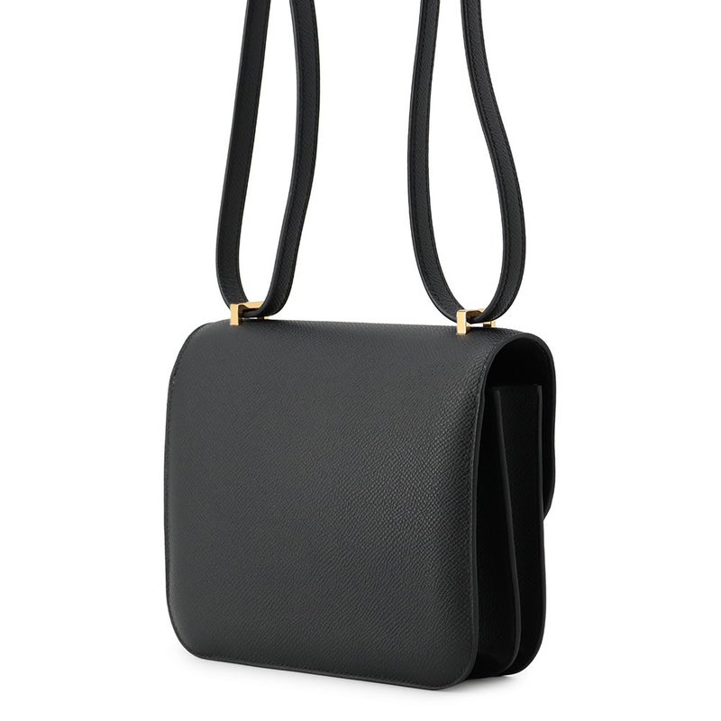 エルメス ショルダーバッグ ミニ コンスタンス3 ミロワール ブラック/ゴールド金具 エプソン G刻印 HERMES 黒