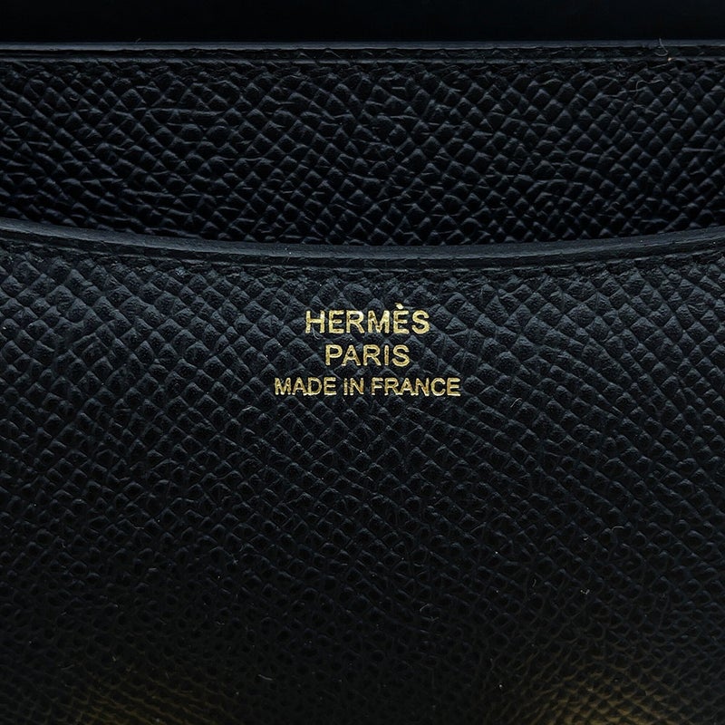 エルメス ショルダーバッグ ミニ コンスタンス3 ミロワール ブラック/ゴールド金具 エプソン G刻印 HERMES 黒