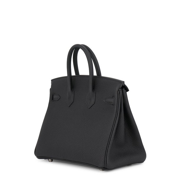 エルメス バーキン25 ブラック/シルバー金具 トゴ G刻印 HERMES Birkin ハンドバッグ 黒