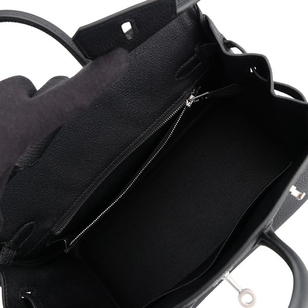 エルメス バーキン25 ブラック/シルバー金具 トゴ G刻印 HERMES Birkin ハンドバッグ 黒