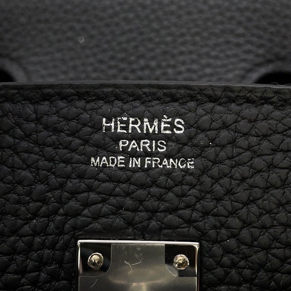 エルメス バーキン25 ブラック/シルバー金具 トゴ G刻印 HERMES Birkin ハンドバッグ 黒