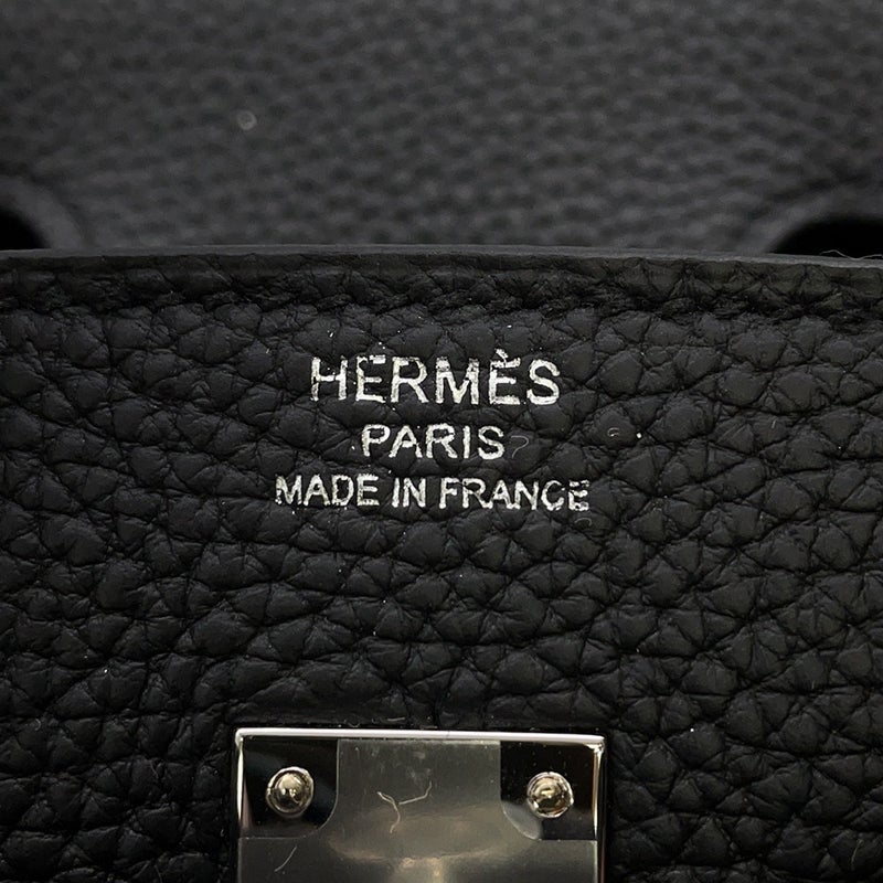 エルメス バーキン25 ブラック/シルバー金具 トゴ G刻印 HERMES Birkin ハンドバッグ 黒