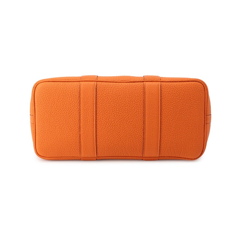 エルメス トートバッグ ガーデンパーティTPM エトゥープ/オレンジ/シルバー金具 トワルオフィシエ/ネゴンダ W刻印 Garden Party