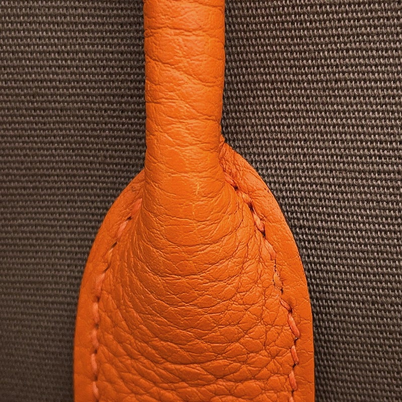 エルメス トートバッグ ガーデンパーティTPM エトゥープ/オレンジ/シルバー金具 トワルオフィシエ/ネゴンダ W刻印 Garden Party