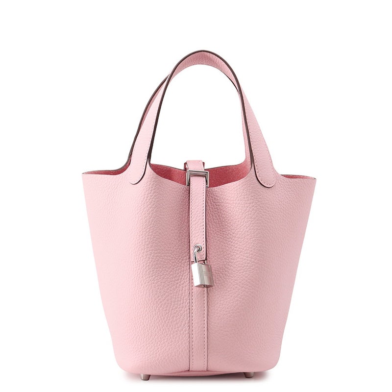 エルメス ハンドバッグ ピコタンロックPM ローズサクラ/シルバー金具 トリヨンクレマンス K刻印 HERMES トートバッグ