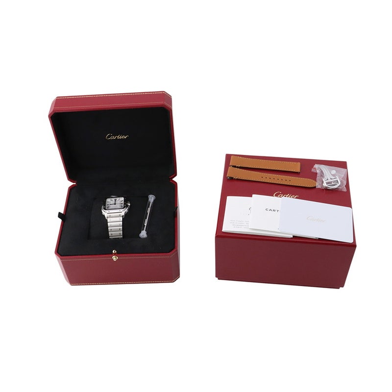 カルティエ サントス ドゥ カルティエ MM WSSA0029 Cartier 腕時計 シルバー文字盤