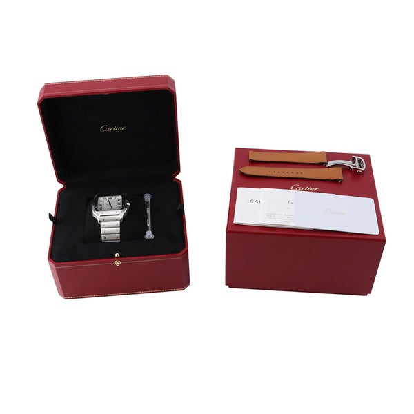 カルティエ サントス ドゥ カルティエ LM WSSA0018 Cartier 腕時計 シルバー文字盤