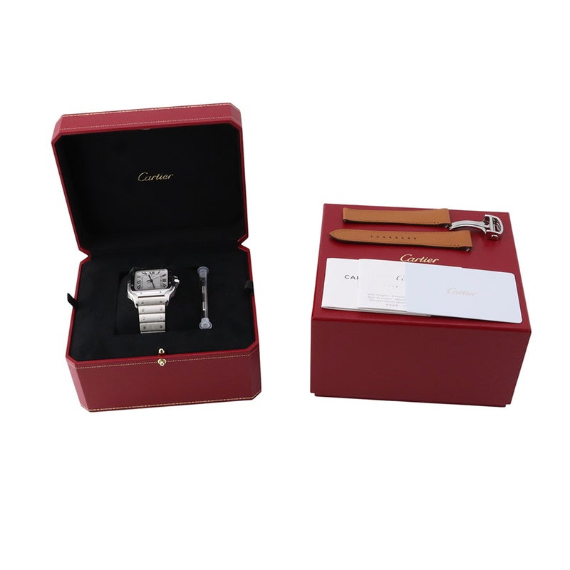 カルティエ サントス ドゥ カルティエ LM WSSA0018 Cartier 腕時計 シルバー文字盤