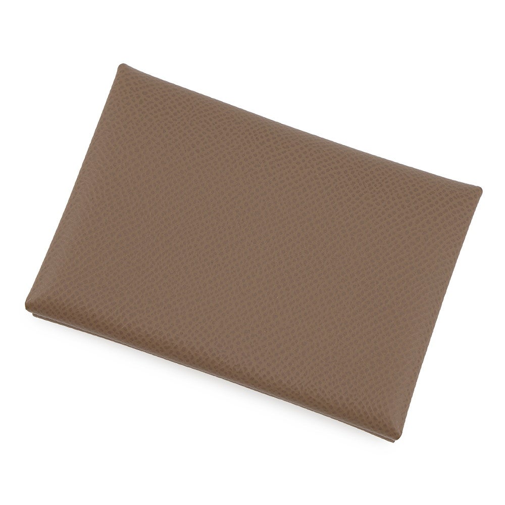 エルメス コインケース カルヴィ デュオ エトゥープ/シルバー金具
