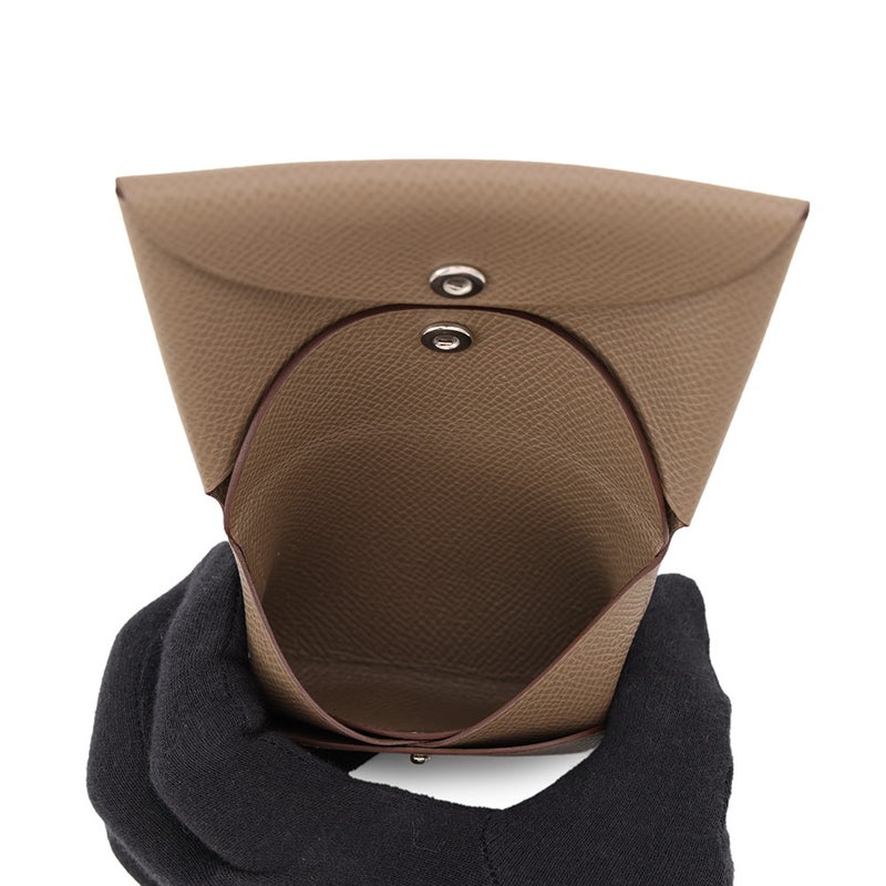 エルメス コインケース カルヴィ デュオ エトゥープ/シルバー金具 エプソン G刻印 財布