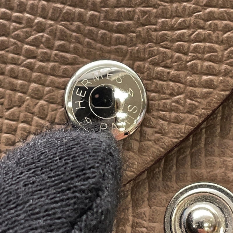 エルメス コインケース カルヴィ デュオ エトゥープ/シルバー金具 エプソン G刻印 財布