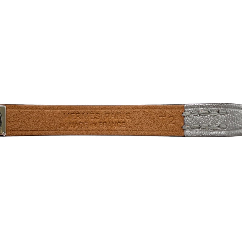 エルメス ブレスレット リヴァル ミニ  アルジャン/シルバー金具 シェブルシャムキラ K刻印 サイズT2