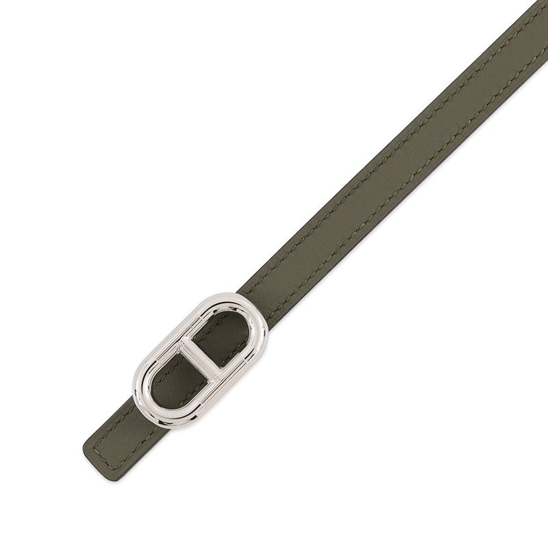 エルメス ベルト マイヨンH リバーシブルヴェールヴェロネーゼ/ブルーサフィール/シルバー金具 スイフト/エプソンW刻印 サイズ70