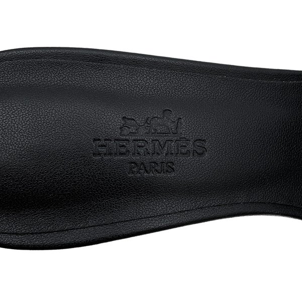 エルメス サンダル オアジス Oasis スエード ラインストーン レディースサイズ36 HERMES 靴 黒