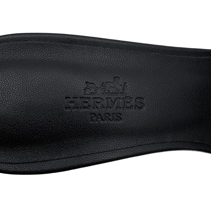 エルメス サンダル オアジス Oasis スエード ラインストーン レディースサイズ36 HERMES 靴 黒