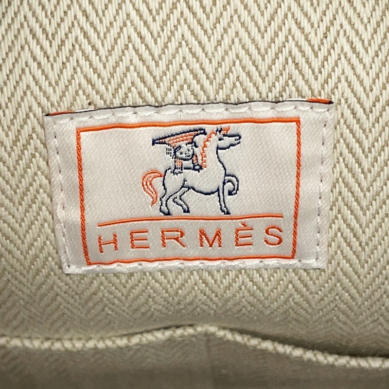 エルメス ハンドバッグ ブリッド・ア・ブラックGM カブリオル グリスペール/シルバー金具 キャンバス HERMES ポーチ