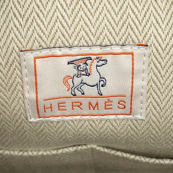 エルメス ハンドバッグ ブリッド・ア・ブラックGM カブリオル グリスペール/シルバー金具 キャンバス HERMES ポーチ