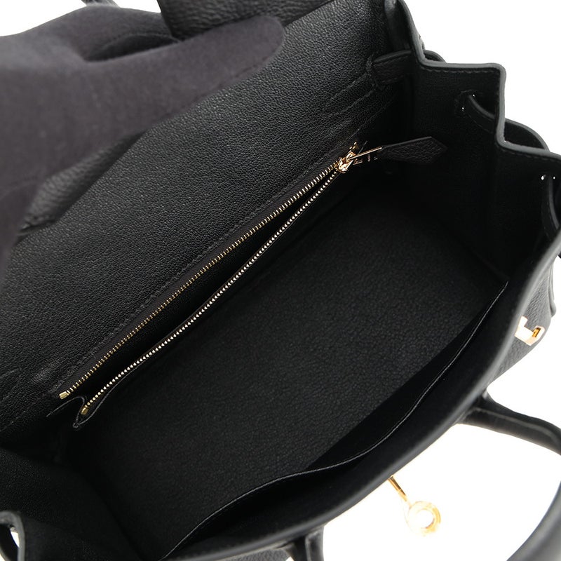 エルメス バーキン25 ブラック/ゴールド金具 トゴ G刻印 HERMES Birkin ハンドバッグ 黒