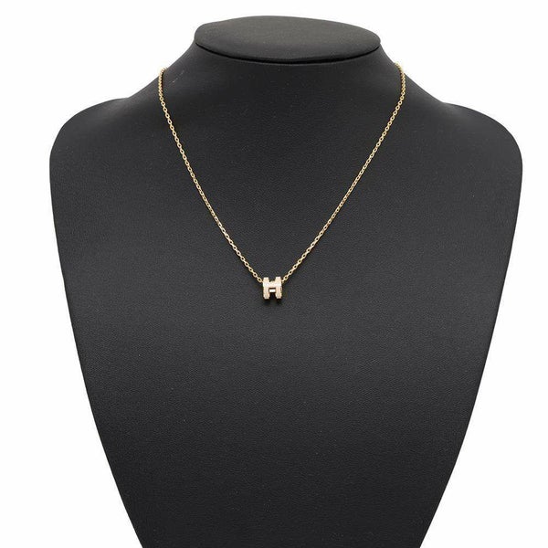 エルメス ネックレス ミニ・ポップアッシュ ローズドラジェ/ゴールド金具 HERMES アクセサリー