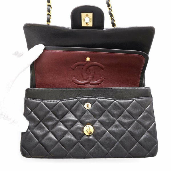 シャネル チェーンショルダーバッグ マトラッセ23 ココマーク ダブルチェーン A01113 CHANEL バッグ 黒