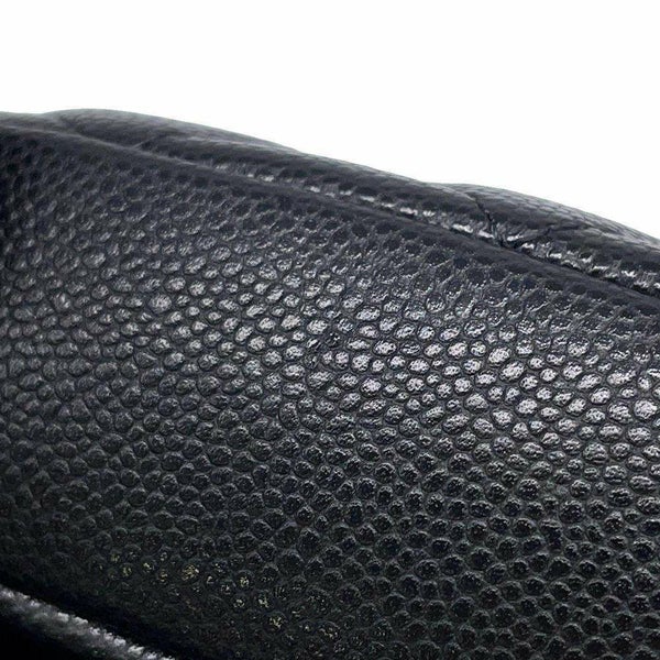 シャネル ポーチ ココマーク マトラッセ コスメポーチ キャビアスキン A80909 CHANEL 小物入れ 化粧ポーチ 黒