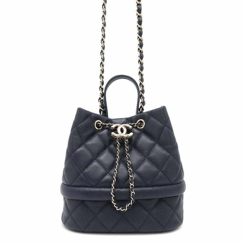 シャネル チェーンショルダーバッグ ココマーク マトラッセ 巾着 キャビアスキン AS0894 CHANEL 2way