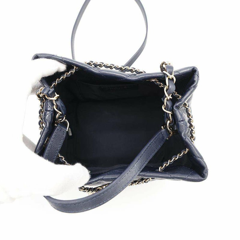 シャネル チェーンショルダーバッグ ココマーク マトラッセ 巾着 キャビアスキン AS0894 CHANEL 2way