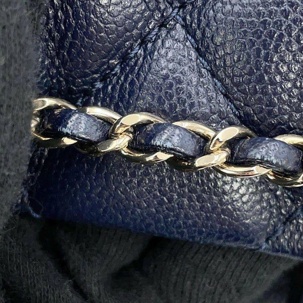 シャネル チェーンショルダーバッグ ココマーク マトラッセ 巾着 キャビアスキン AS0894 CHANEL 2way