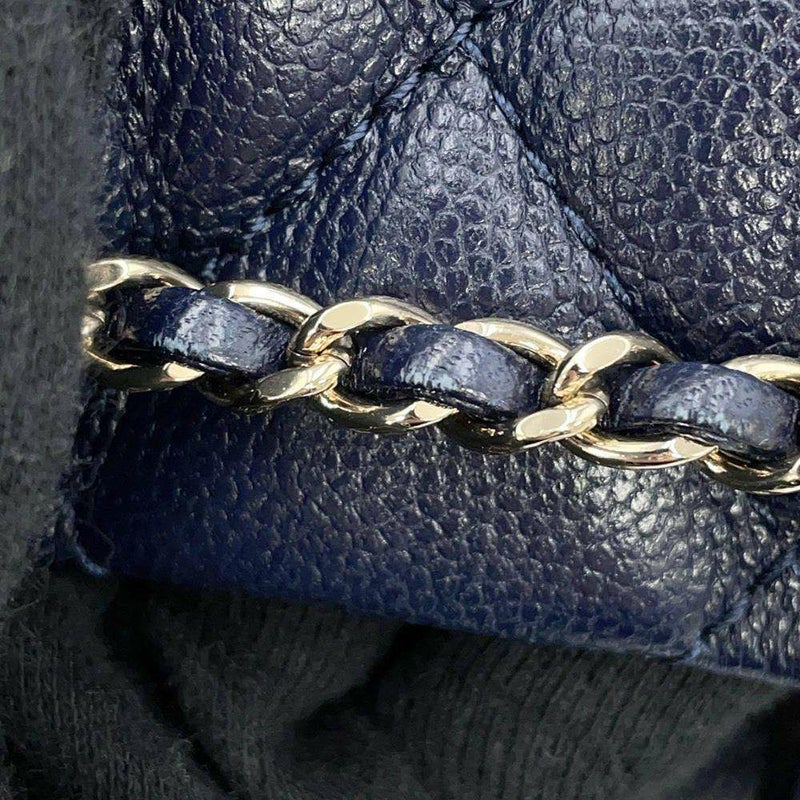 シャネル チェーンショルダーバッグ ココマーク マトラッセ 巾着 キャビアスキン AS0894 CHANEL 2way