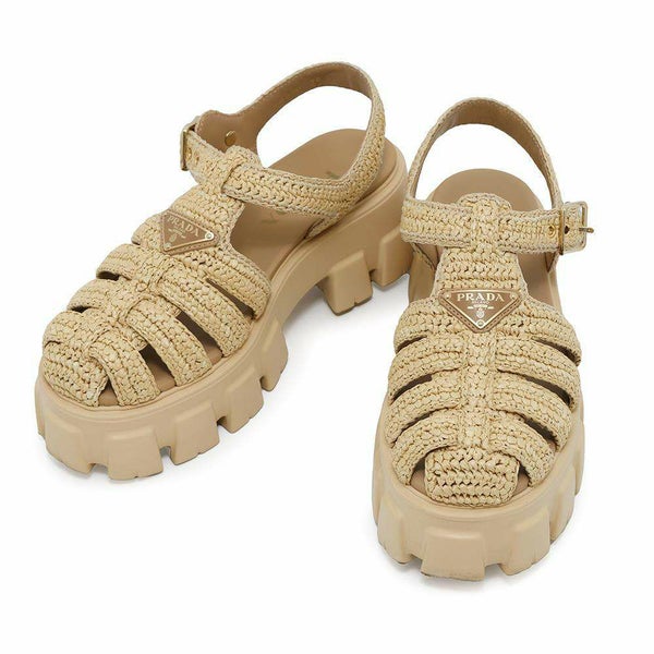 プラダ サンダル モノリス クロシェ ケージ レディースサイズ39 1X138N PRADA 靴