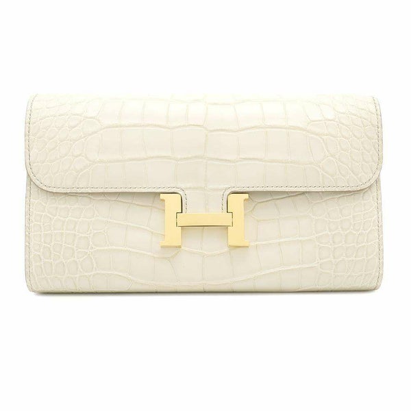 エルメス 長財布 コンスタンス トゥーゴー ロング ベトン/ゴールド金具 アリゲーターマット B刻印 財布