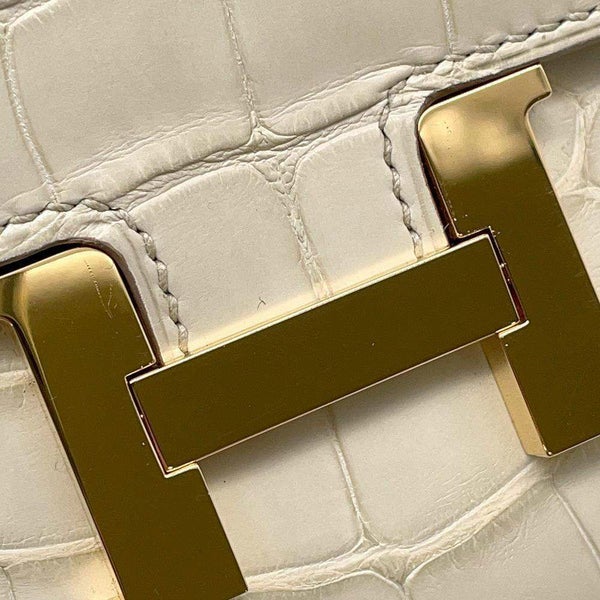 エルメス 長財布 コンスタンス トゥーゴー ロング ベトン/ゴールド金具 アリゲーターマット B刻印 財布