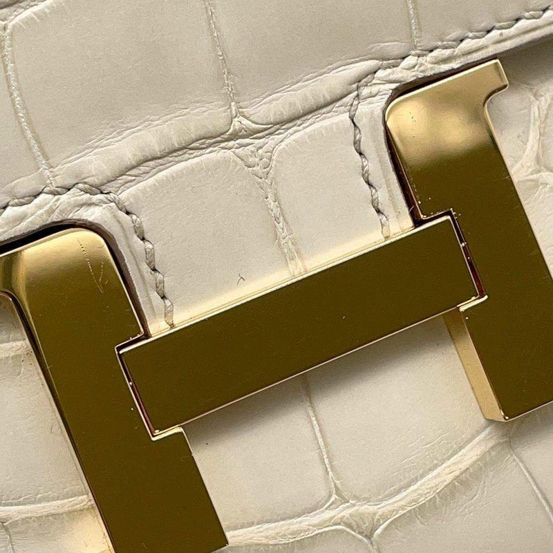 エルメス 長財布 コンスタンス トゥーゴー ロング ベトン/ゴールド金具 アリゲーターマット B刻印 財布