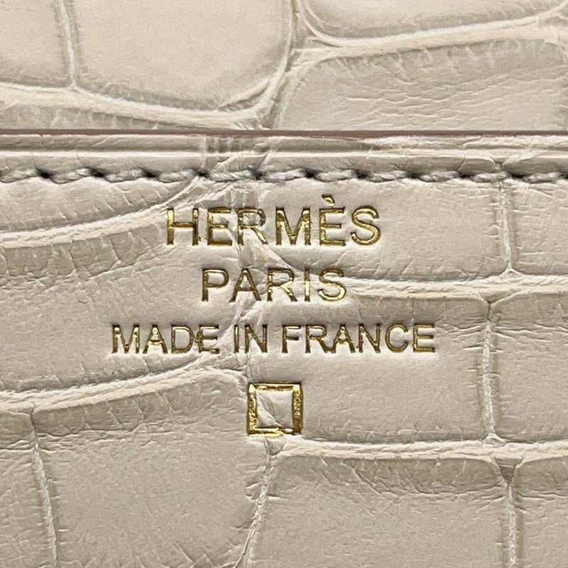 エルメス 長財布 コンスタンス トゥーゴー ロング ベトン/ゴールド金具 アリゲーターマット B刻印 財布