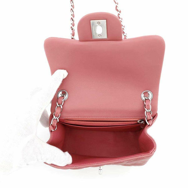 シャネル チェーンショルダーバッグ マトラッセ ココマーク ラムスキン ミニマトラッセ A35200 CHANEL シングルチェーン