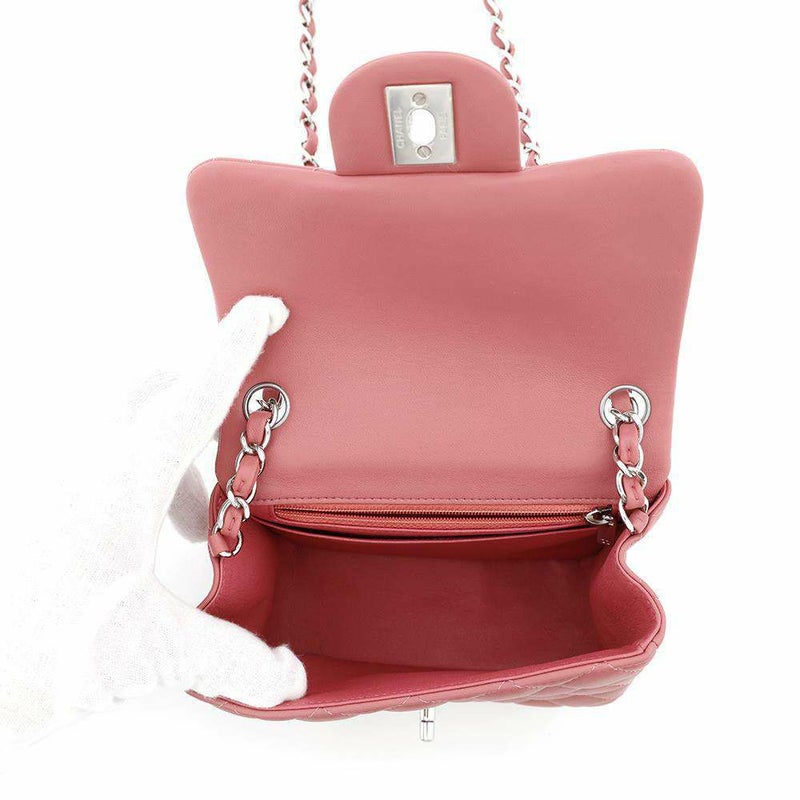 シャネル チェーンショルダーバッグ マトラッセ ココマーク ラムスキン ミニマトラッセ A35200 CHANEL シングルチェーン