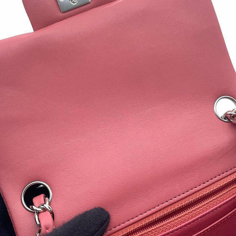 シャネル チェーンショルダーバッグ マトラッセ ココマーク ラムスキン ミニマトラッセ A35200 CHANEL シングルチェーン