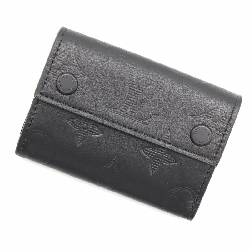 ルイヴィトン 三つ折り財布 モノグラム・シャドウ ディスカバリー・コンパクト ウォレットM67631 ブラック 黒
