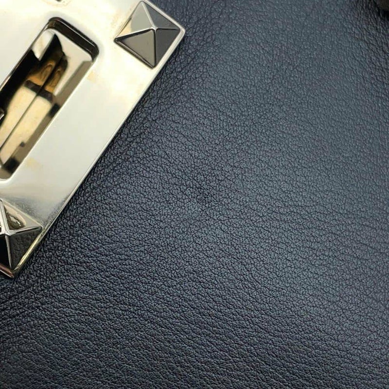 ヴァレンティノ・ガラヴァーニ ハンドバッグ ロックスタッズ レザー VALENTINO 2wayショルダーバッグ 黒