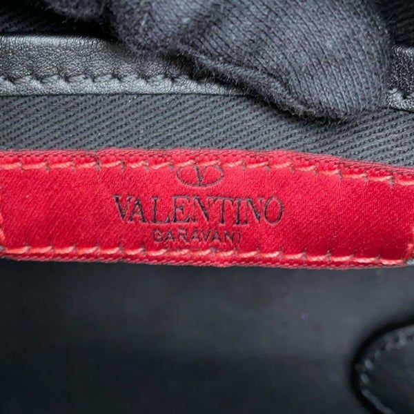 ヴァレンティノ・ガラヴァーニ ハンドバッグ ロックスタッズ レザー VALENTINO 2wayショルダーバッグ 黒