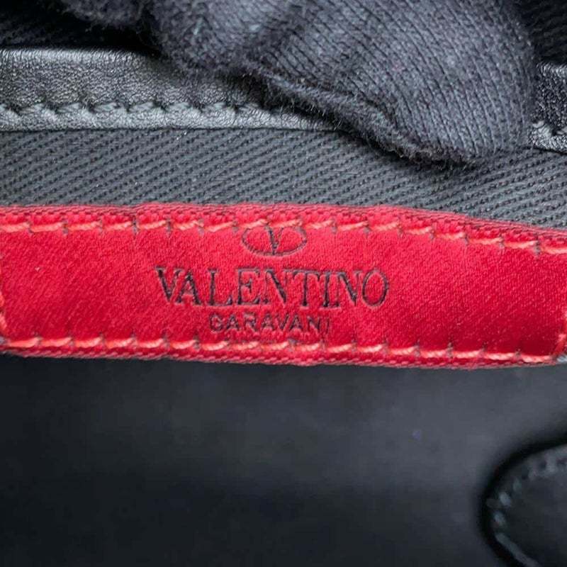 ヴァレンティノ・ガラヴァーニ ハンドバッグ ロックスタッズ レザー VALENTINO 2wayショルダーバッグ 黒