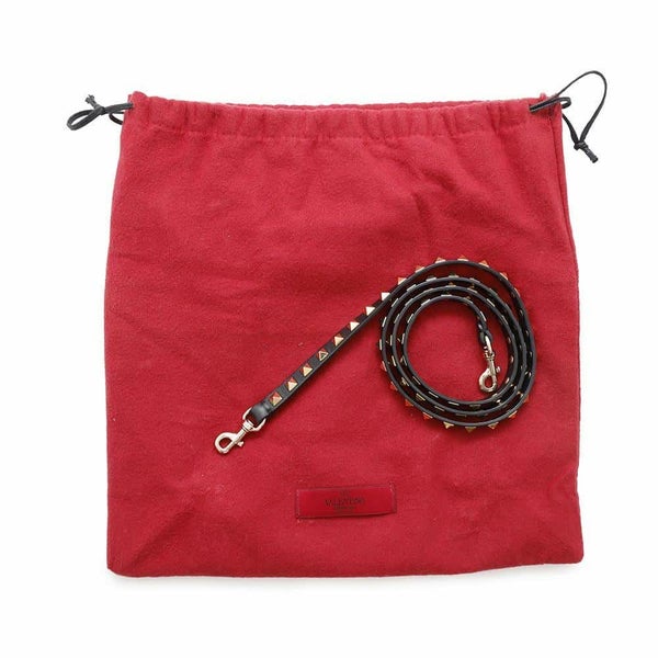 ヴァレンティノ・ガラヴァーニ ハンドバッグ ロックスタッズ レザー VALENTINO 2wayショルダーバッグ 黒