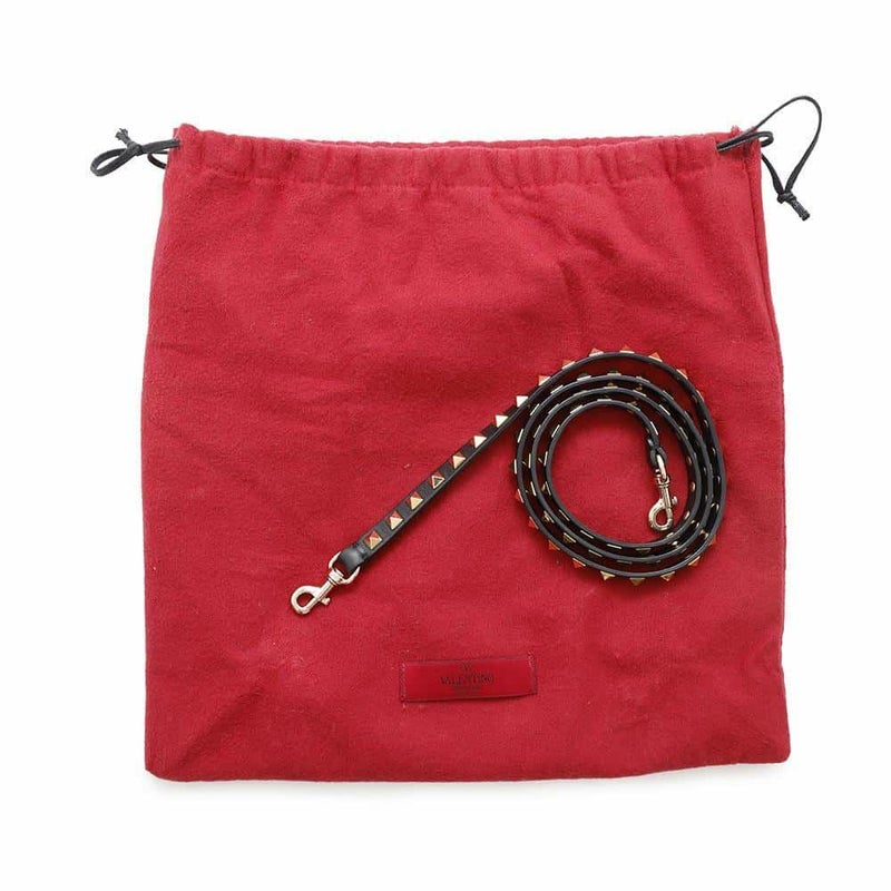 ヴァレンティノ・ガラヴァーニ ハンドバッグ ロックスタッズ レザー VALENTINO 2wayショルダーバッグ 黒