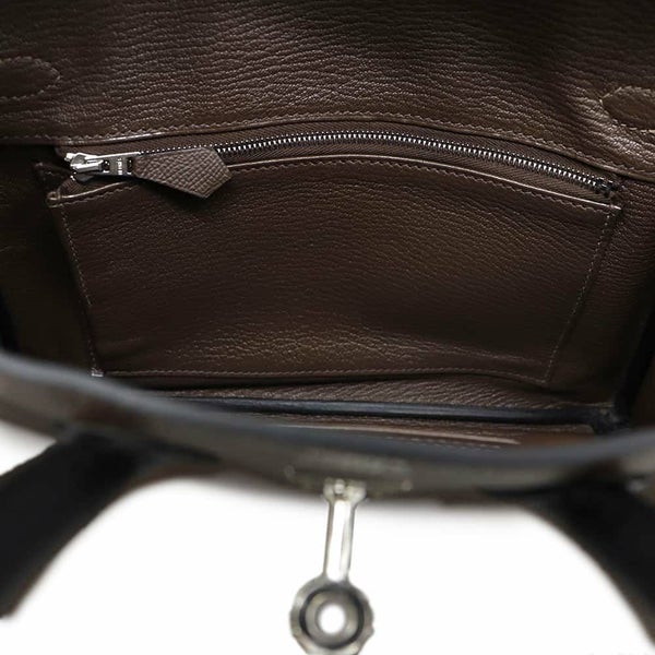 エルメス バーキン25 トリコロール エコルセ/エトゥープ/ブラック/シルバー金具 エプソン W刻印 HERMES Birkin