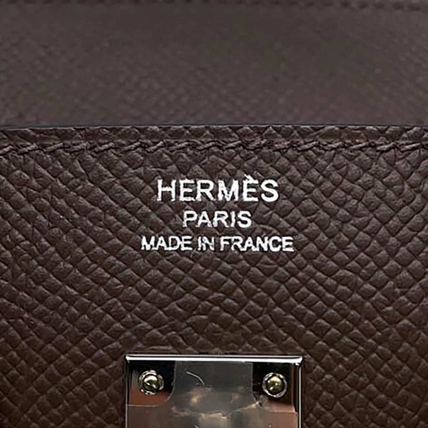 エルメス バーキン25 トリコロール エコルセ/エトゥープ/ブラック/シルバー金具 エプソン W刻印 HERMES Birkin
