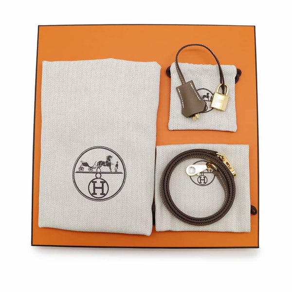 エルメス ボリード1923 25 エトゥープ/ゴールド金具 エバーカラー W刻印 2wayショルダー