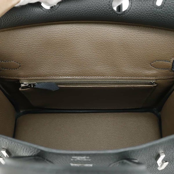 エルメス バーキン25 ヴェルソ プロン/ヴェールオリーブ/シルバー金具 トゴ K刻印 HERMES Birkin ハンドバッグ