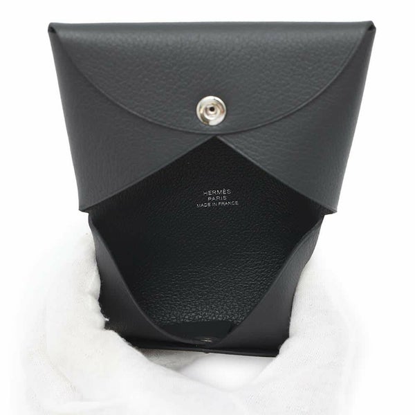 エルメス カードケース カルヴィ プロン/シルバー金具 エバーカラー U刻印 HERMES 名刺入れ