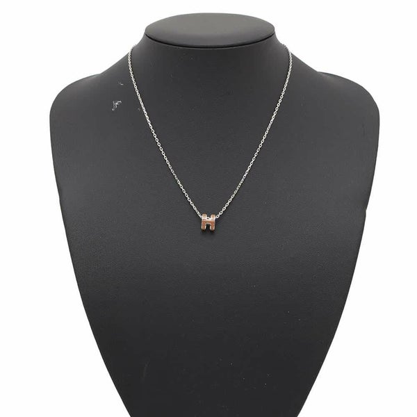 エルメス ネックレス ミニ・ポップアッシュ ニューゴールド/シルバー金具 HERMES アクセサリー